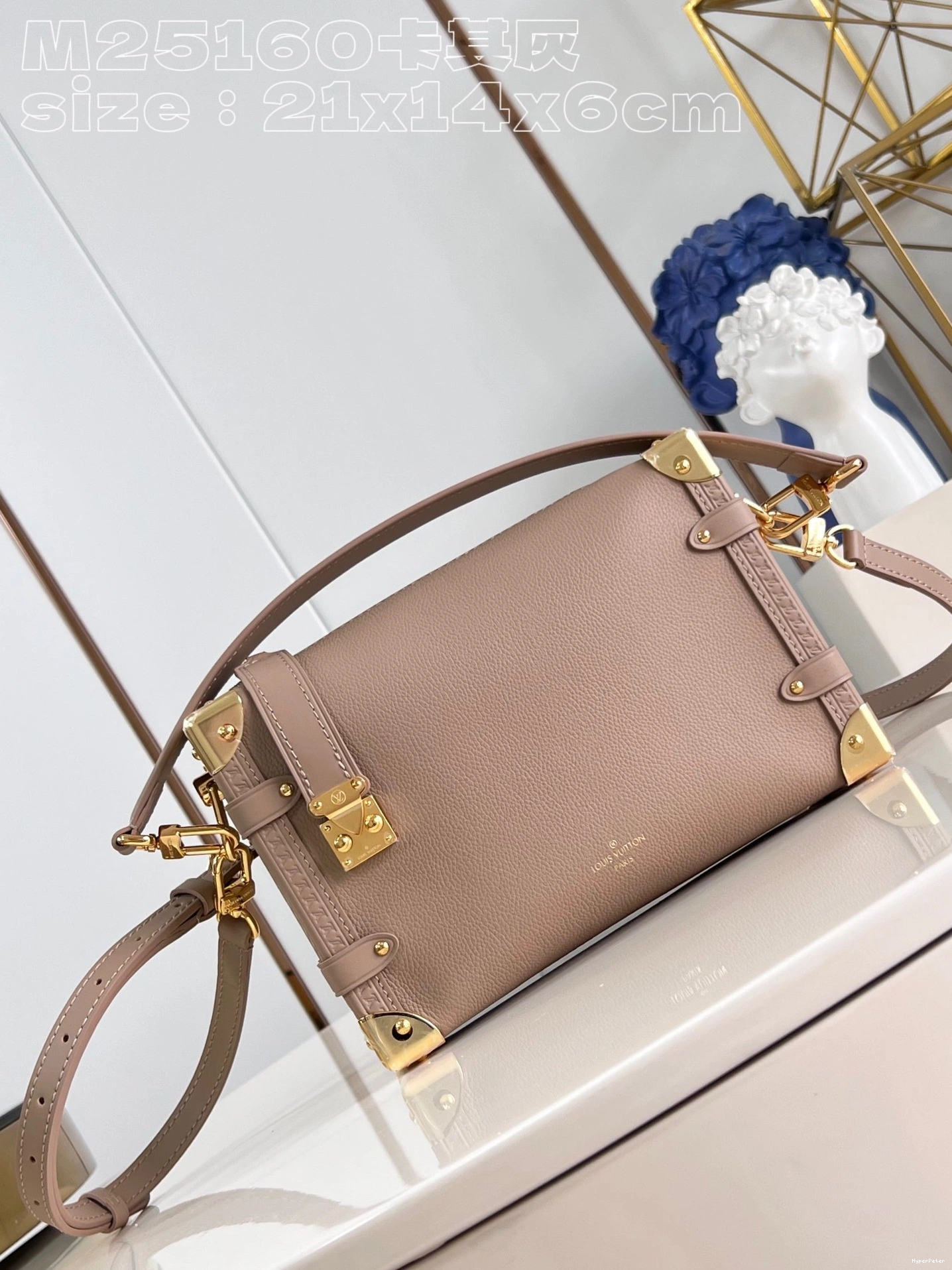 LOUIS Side PM-21*14*6CM Trunk VUITTON 0820